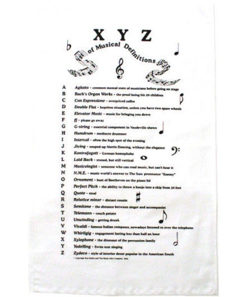 XYZ Music Definitions Tea Towel